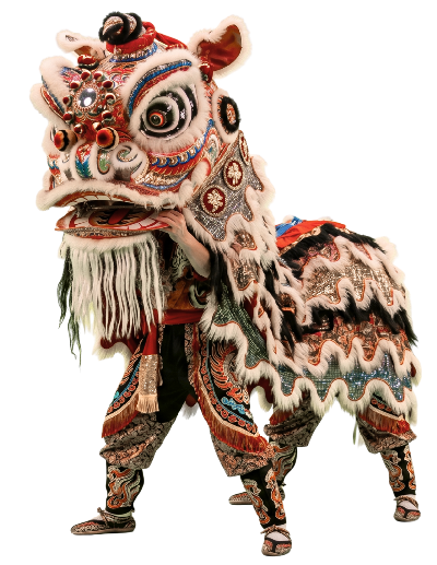 Imagen de la danza del león en china